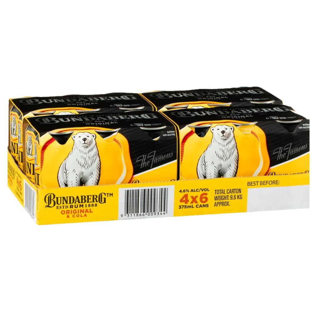 Bundaberg Yellow & Cola Can 375ml - Image 2
